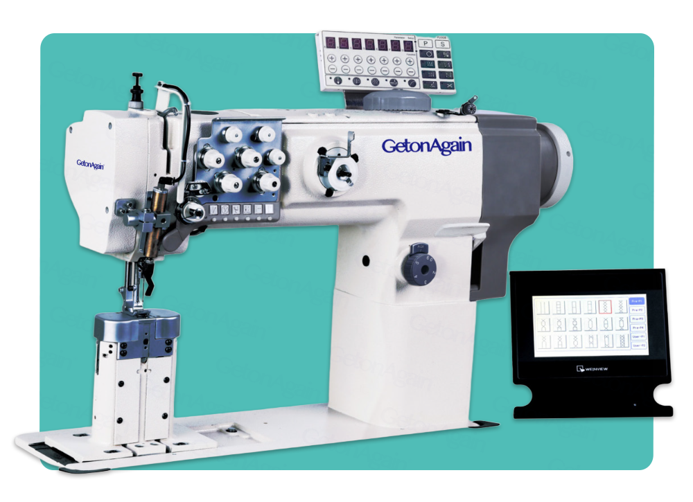 程控柱式双针旋转针杆综合送料缝纫机 GOA-550-1780B